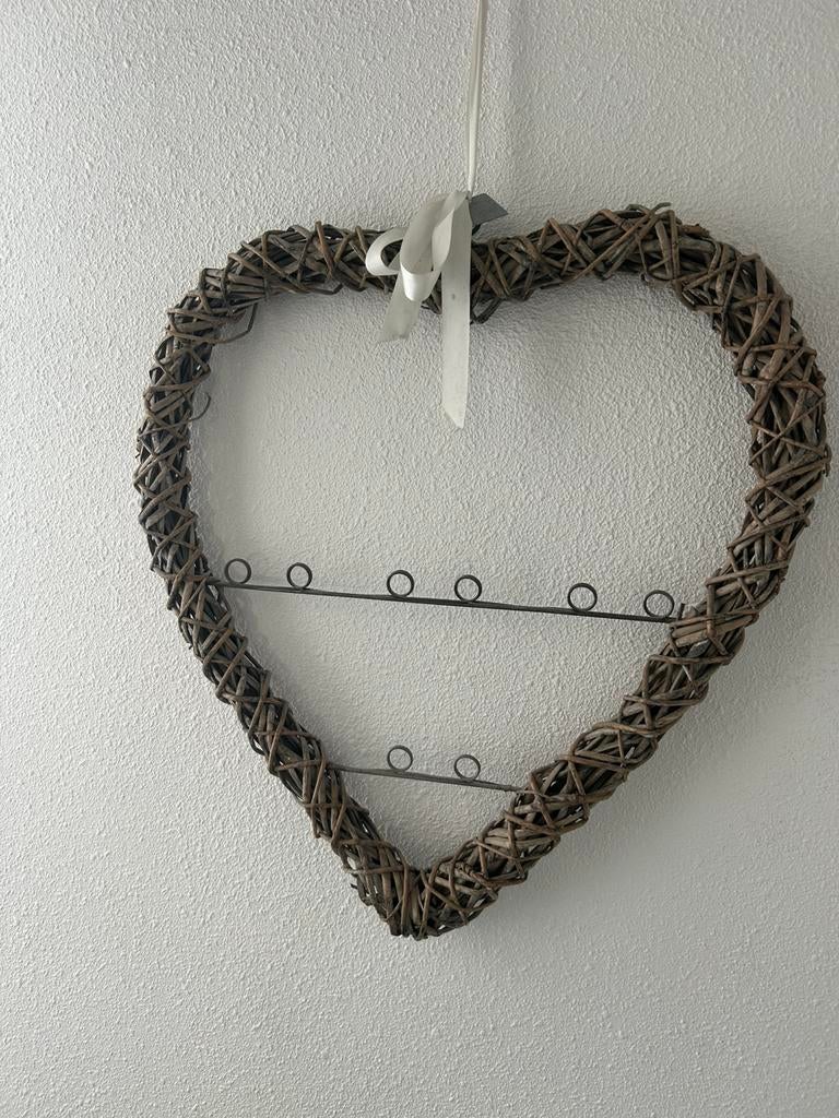 Rieten hart voor foto’s, Overige materialen, Ophalen of Verzenden, Grijs, Landelijk