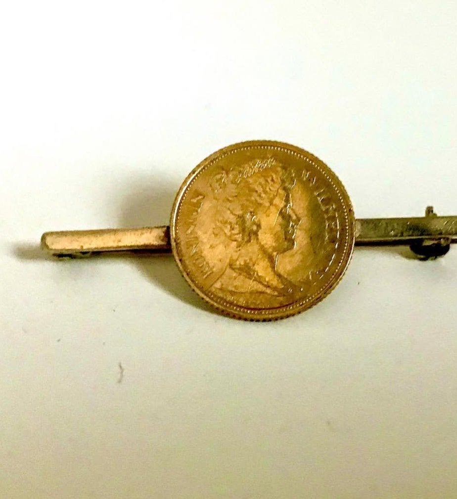Gouden Munt Sieraad - Gouden Vijf Gulden 1912, Ophalen of Verzenden, Zo goed als nieuw, Goud