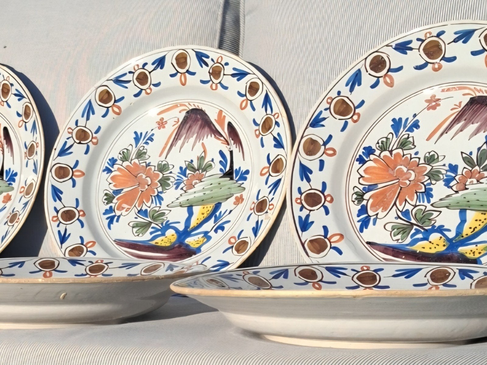Antiek - 18e eeuw - delfts schotels - set 6st - UNIEK !!!, Ophalen of Verzenden