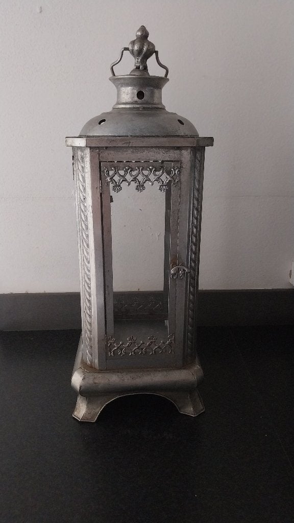Lantaarn - metaal en glas, Oosterse stijl, Ophalen, Gebruikt