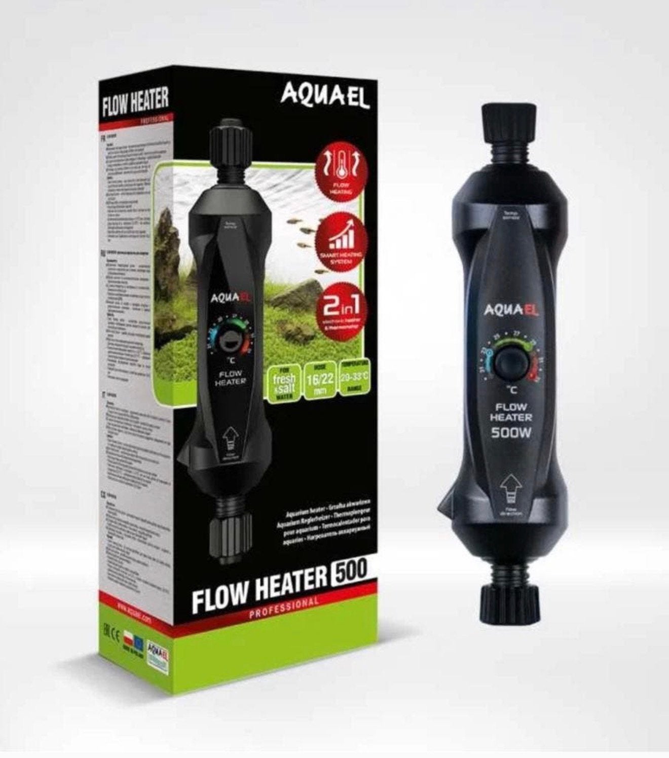 Aquael Flow Heater 500W Externe Aquarium Heater verwarming, L, Aquael, L, Verlichting of Verwarming