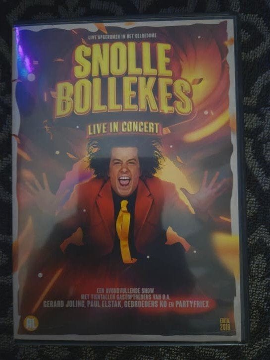Snollebollekes Live in Concert DVD - Editie 2019, Alle leeftijden, Zo goed als nieuw, Concert, Inclusief doosje