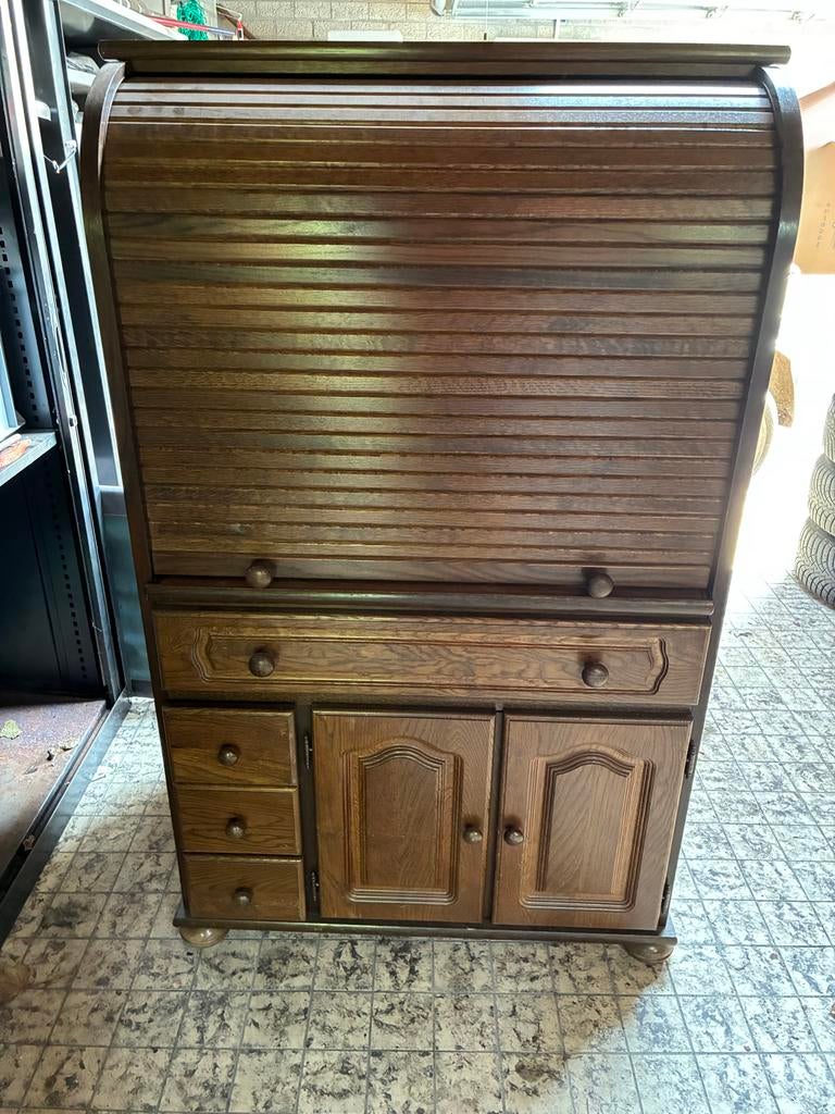 Vintage computerkast / rolluikkast - ideaal voor koffiebar, Antiek en Kunst, Antiek | Meubels | Kasten, Ophalen