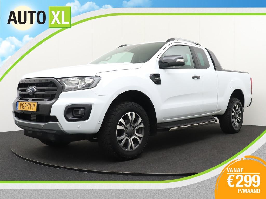 Ford Ranger 2.0 EcoBlue Wildtrak Supercab Trekhaak Adapt. Cr, Auto's, Automatische klimaatregeling, 4 cilinders, Wit, Bedrijf