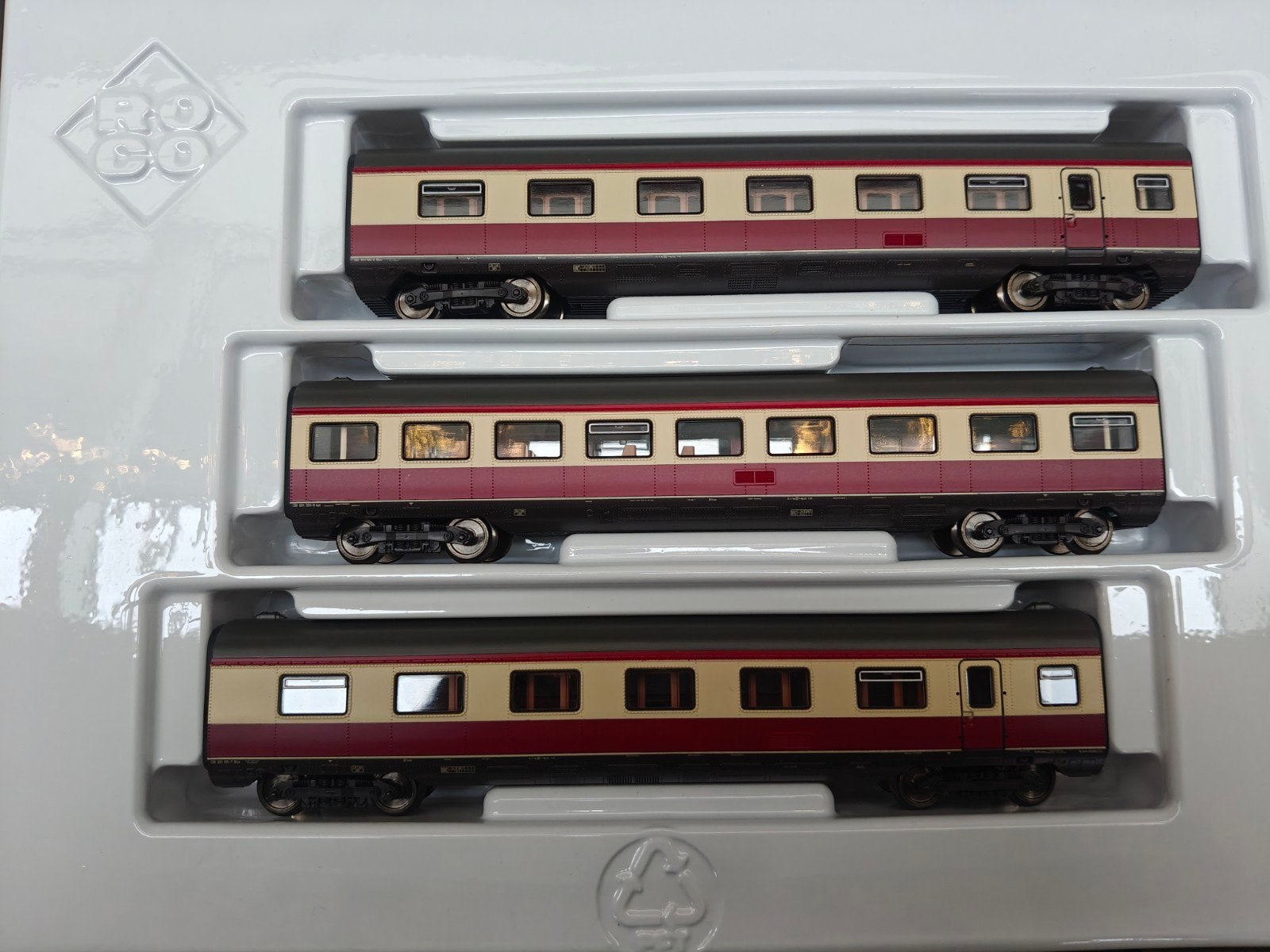 Roco 43884 TEE rijtuigen set Vt 601 wisselstroom, Wisselstroom, Wagon, Ophalen of Verzenden, Roco