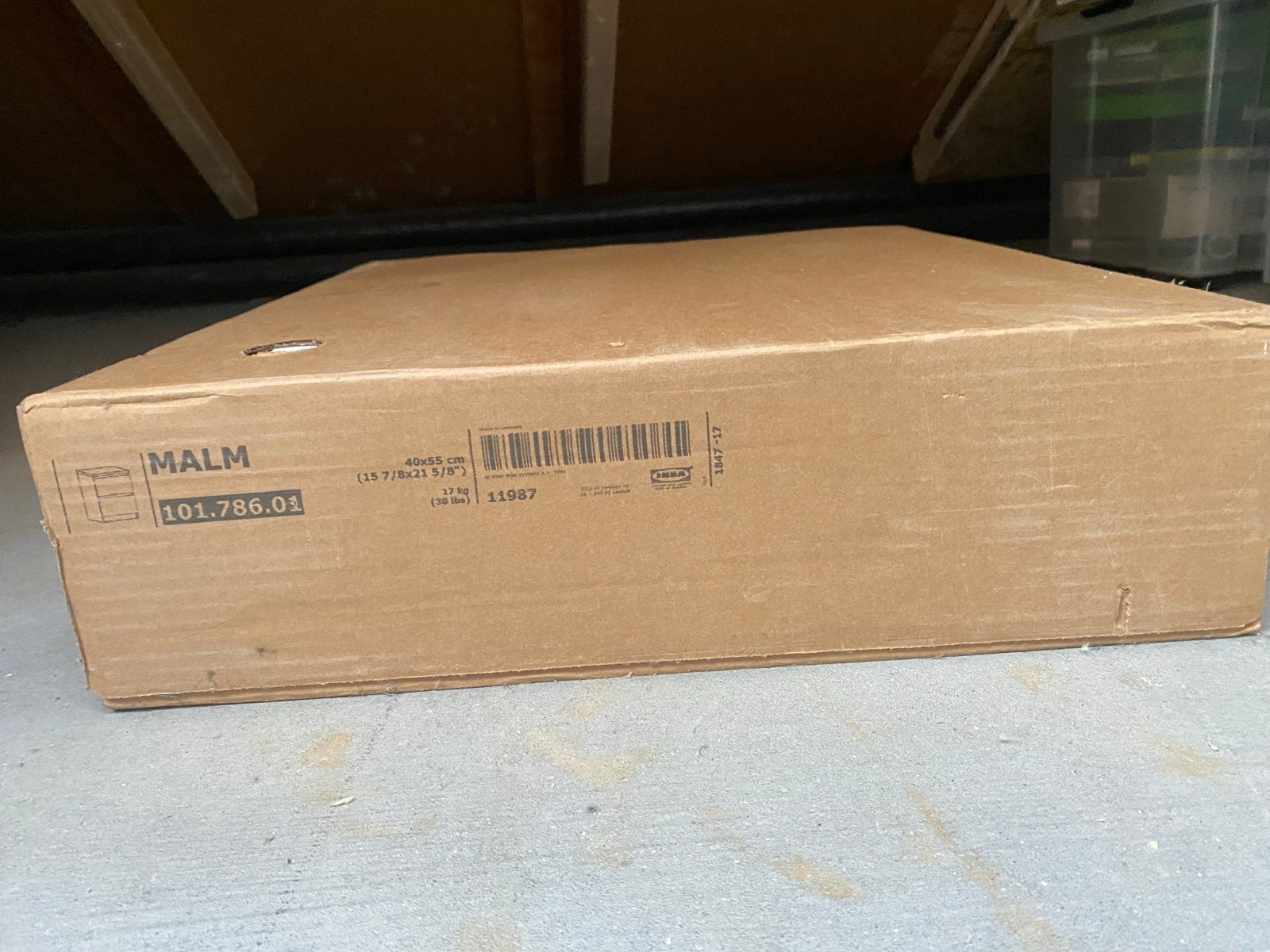 IKEA Malm Nachtkastje - Bruin Hout - Nieuw in Doos, Ophalen, Nieuw, 55 tot 70 cm, 45 tot 65 cm