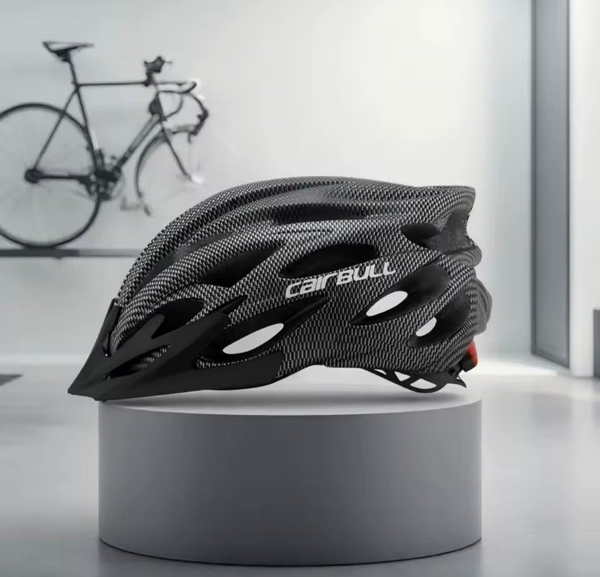Cairbull Fietshelm met Vizier - Zwart/Grijs, Cairbull, Overige maten, Ophalen of Verzenden, Zo goed als nieuw