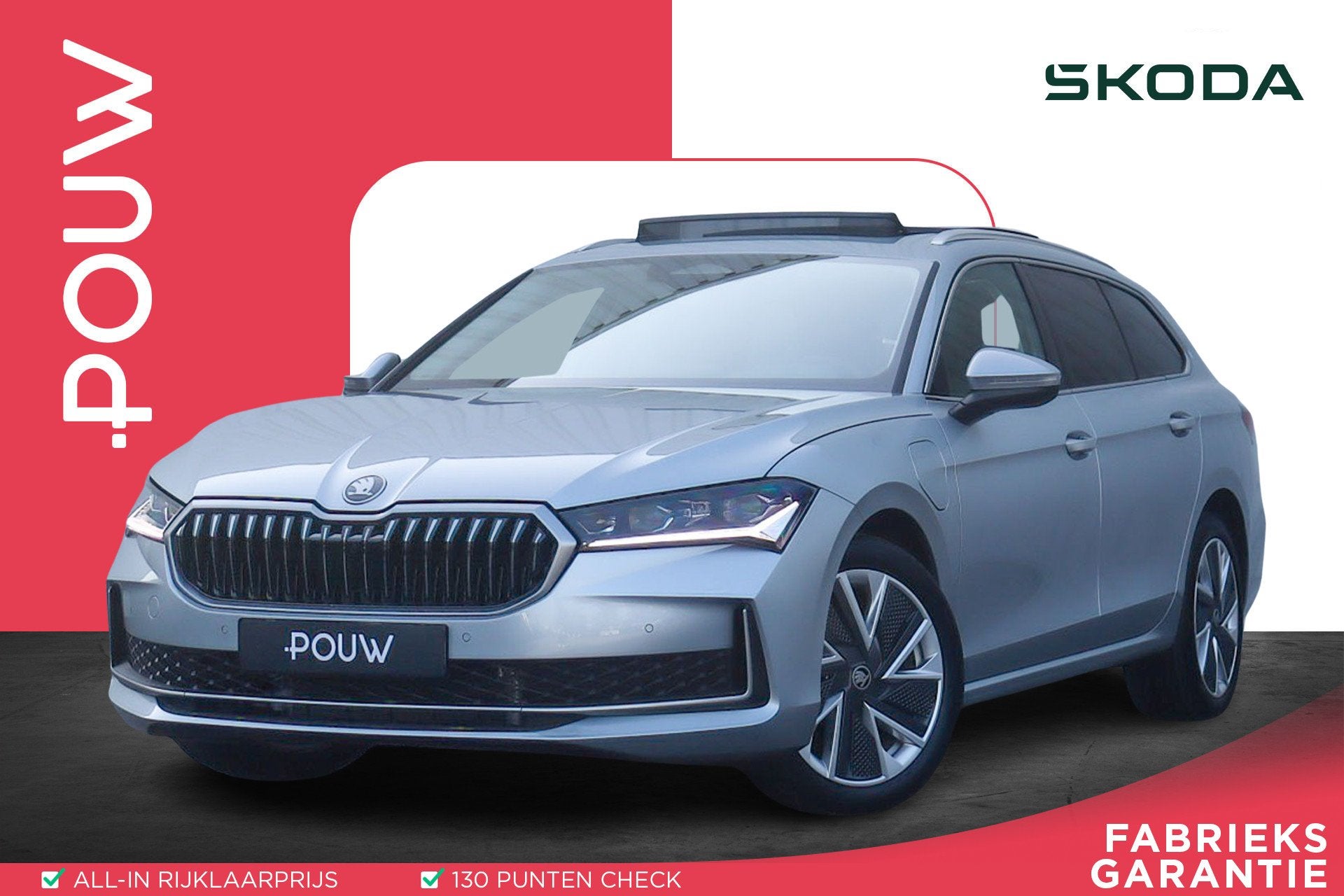 Skoda Superb Combi 1.5 TSI 204pk PHEV Edition | SoH 100% | P, 12 maanden, Stof, 4 cilinders, 26 kWh