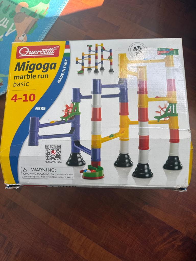 Quercetti Migoga knikkerbaan basic - 45 stuks, Ophalen of Verzenden, Zo goed als nieuw
