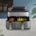 Philips Airfryer Dual Basket met Stoomfunctie, Ophalen, Zo goed als nieuw, Airfryer XXL, 1500 gram of meer