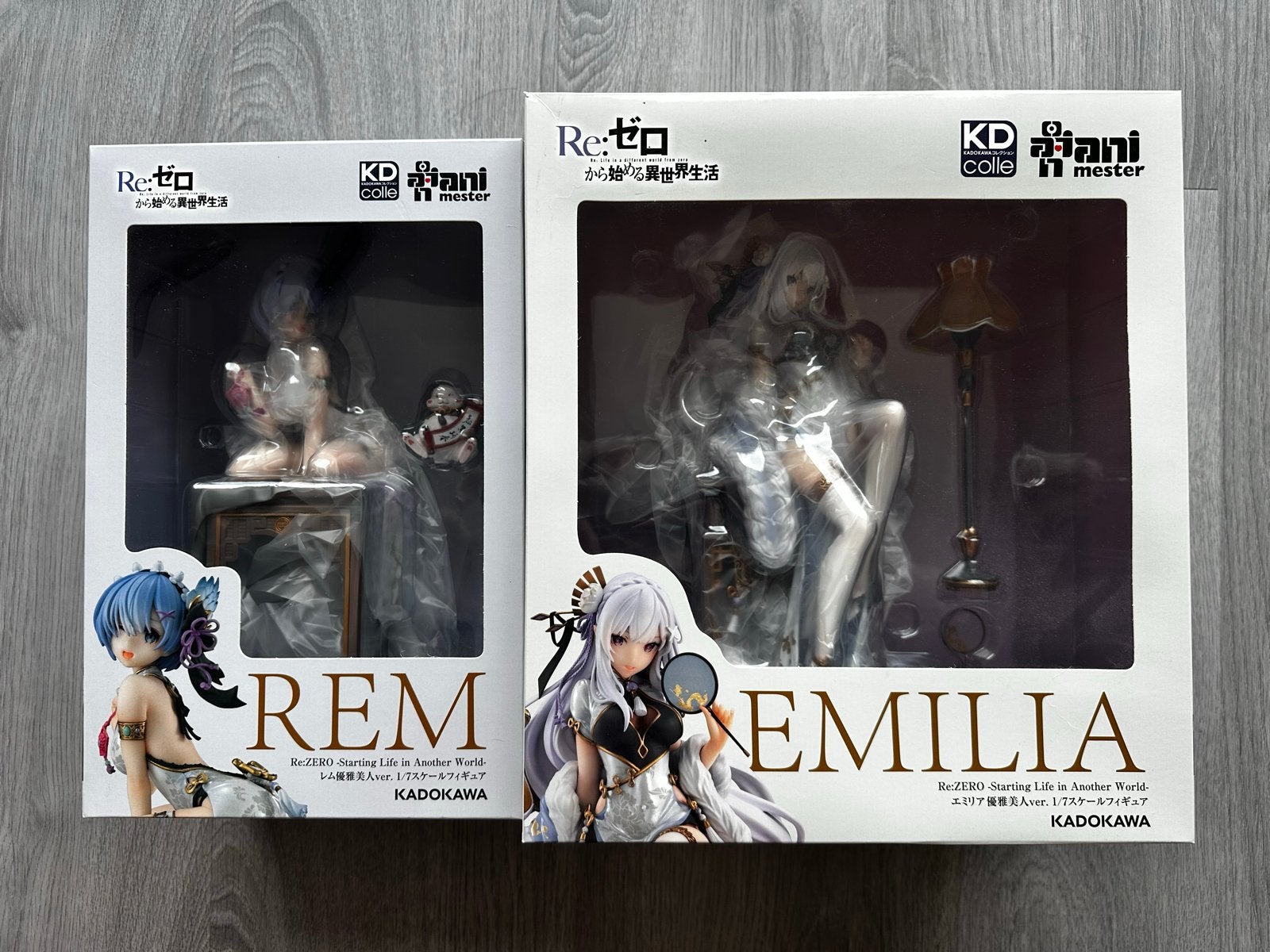 Re:Zero Emilia + Rem Graceful Beauty Ver. 1/7 – KDcolle, Ophalen of Verzenden, Zo goed als nieuw