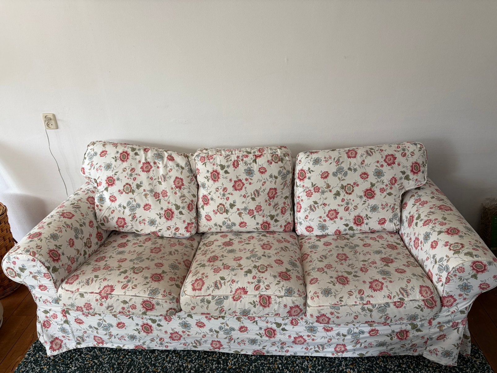Gebloemde hoes Ektorp (3 zitter), 250 tot 300 cm, Gebruikt, Old english, Driepersoons