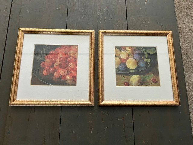 M29-set van 2 schilderijtjes 30x30cm, Ophalen of Verzenden, Gebruikt, Hout
