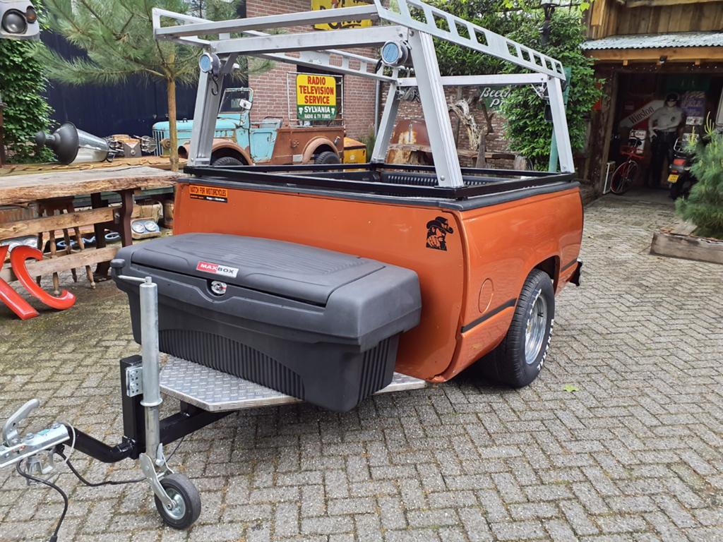 Unieke mooie USA pickup bak aanhangwagen, Ophalen