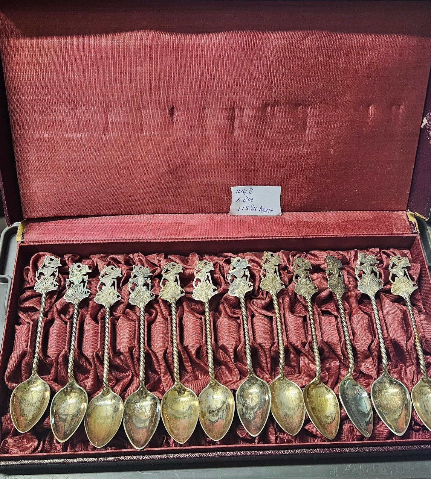set van 12 zilveren lepeltjes, Ophalen of Verzenden