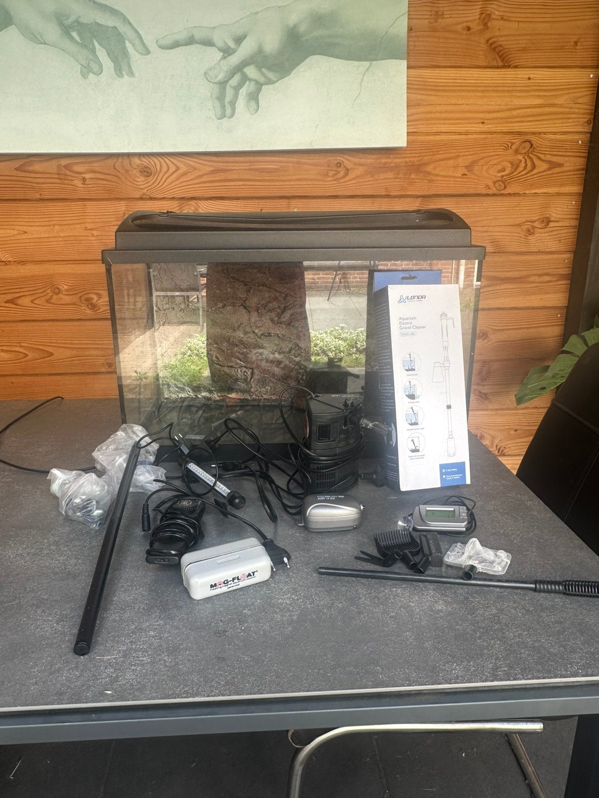 aquarium inclusief toebehoren, Ophalen, Verwarming, Gebruikt, Leeg aquarium