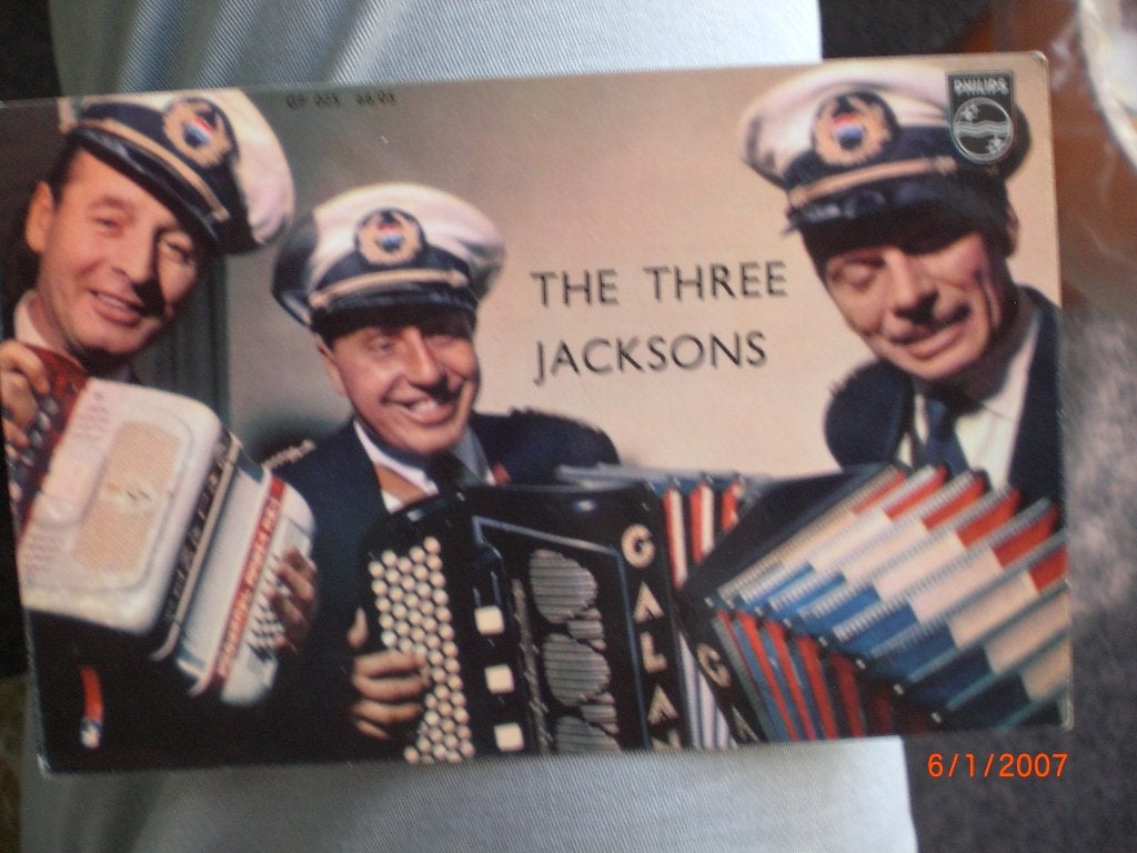 kaart The Three Jacksons, Ophalen of Verzenden, 1960 tot 1980, Ongelopen, Sterren en Beroemdheden