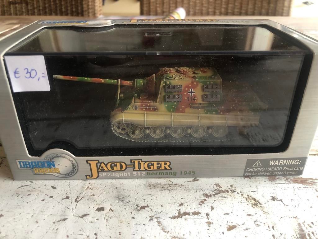 Dragon Armor Jagd-Tiger Miniatuur Tank - SPzJgAbt 512, Overige merken, Nieuw, Ophalen of Verzenden, Tank