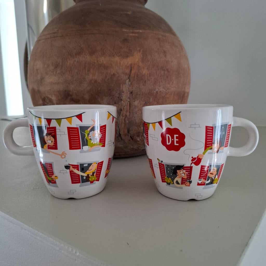 2 x Douwe Egberts beker kom nieuw, Nieuw, Ophalen of Verzenden, Kom(men), Overige stijlen