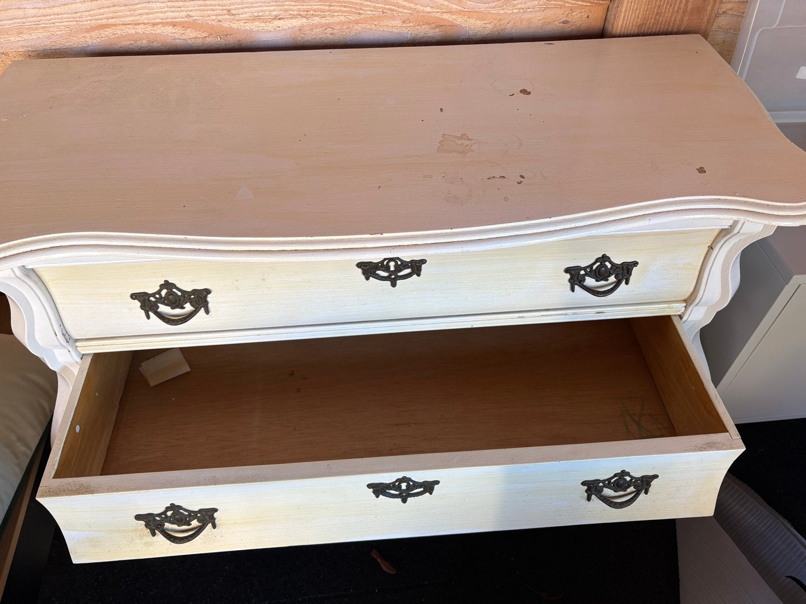 Buikkastje met 3 laden - Crème/Wit, Huis en Inrichting, Kasten | Ladekasten, Ophalen, Gebruikt, 50 tot 100 cm, 3 of 4 laden