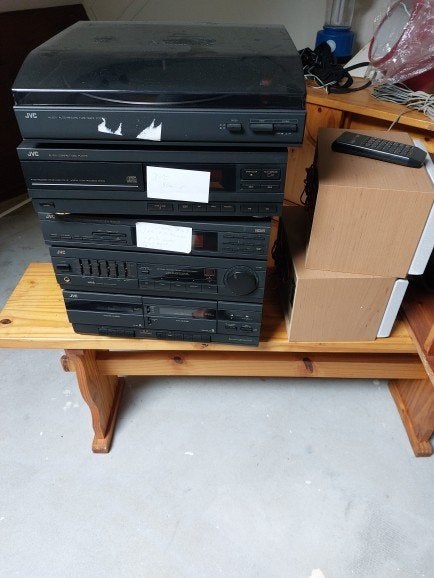 JVC Stereo Installatie met Platenspeler, CD, Cassette, Tuner, Ophalen, Gebruikt