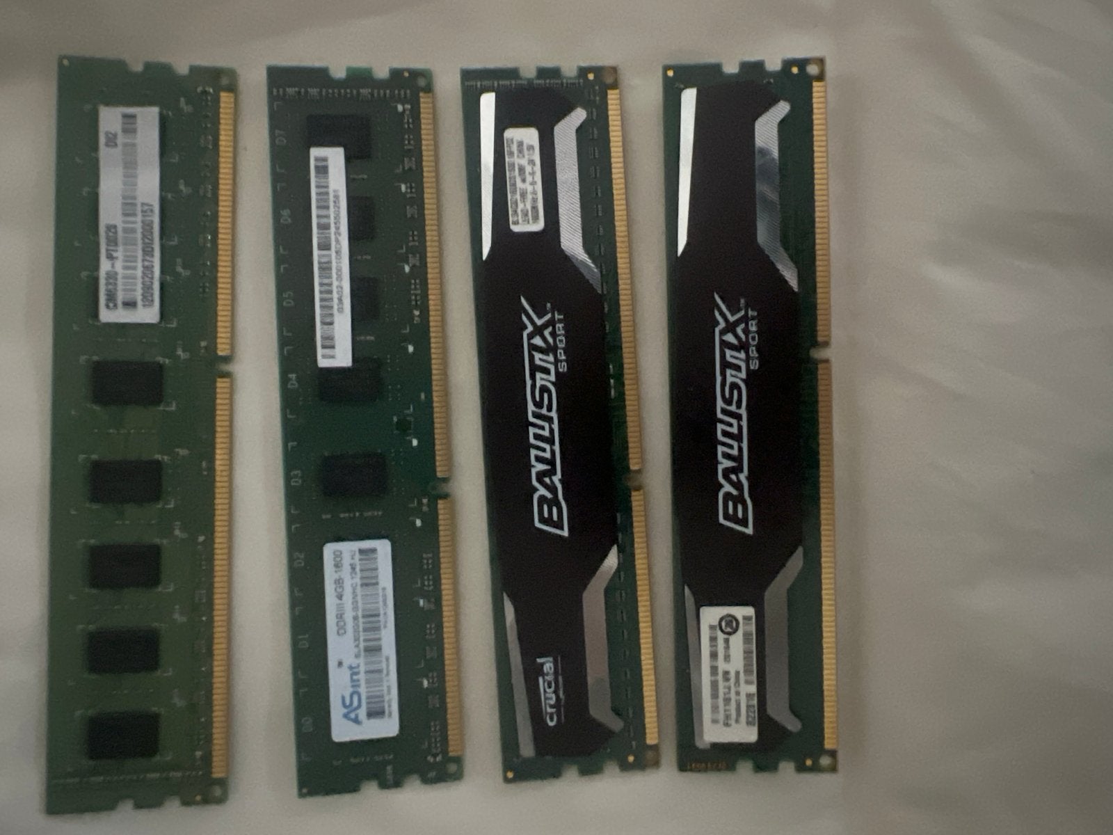DDR3 RAM 16GB (4x4GB) 1600MHz voor Desktop, Computers en Software, RAM geheugen, Gebruikt, DDR3, Ophalen of Verzenden, Desktop