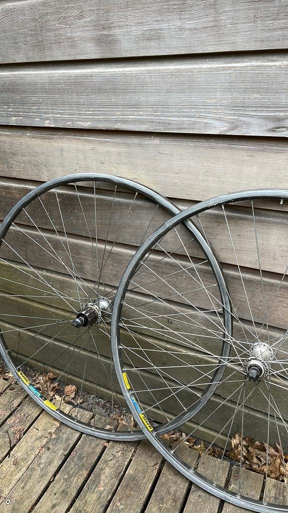 Retro Mavic open 4cd wielset met Dura Ace, Gebruikt, Staal, Racefiets, Ophalen