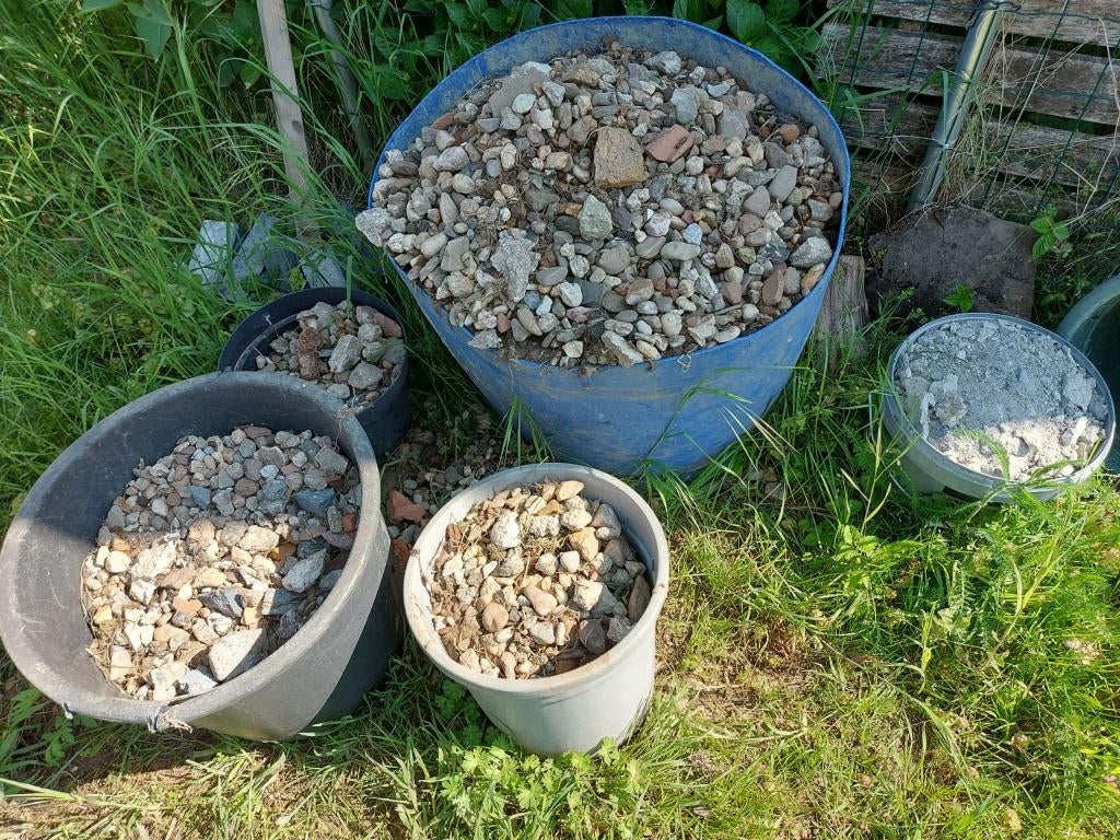 grove en fijne stol en kiezel, Tuin en Terras, Grind, Keien en Split, Ophalen, Gebruikt, Multi, Overige typen