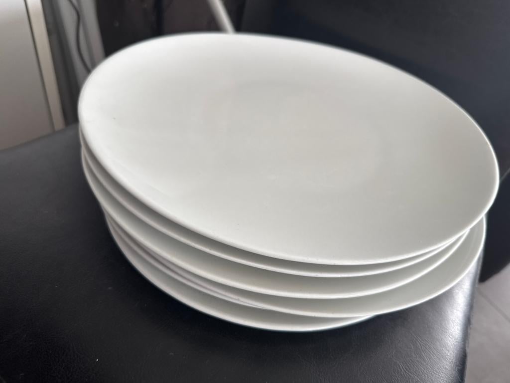 37 witte borden - per 6 stuks of alles in één koop, Ophalen, Zo goed als nieuw, Effen, Bord(en)