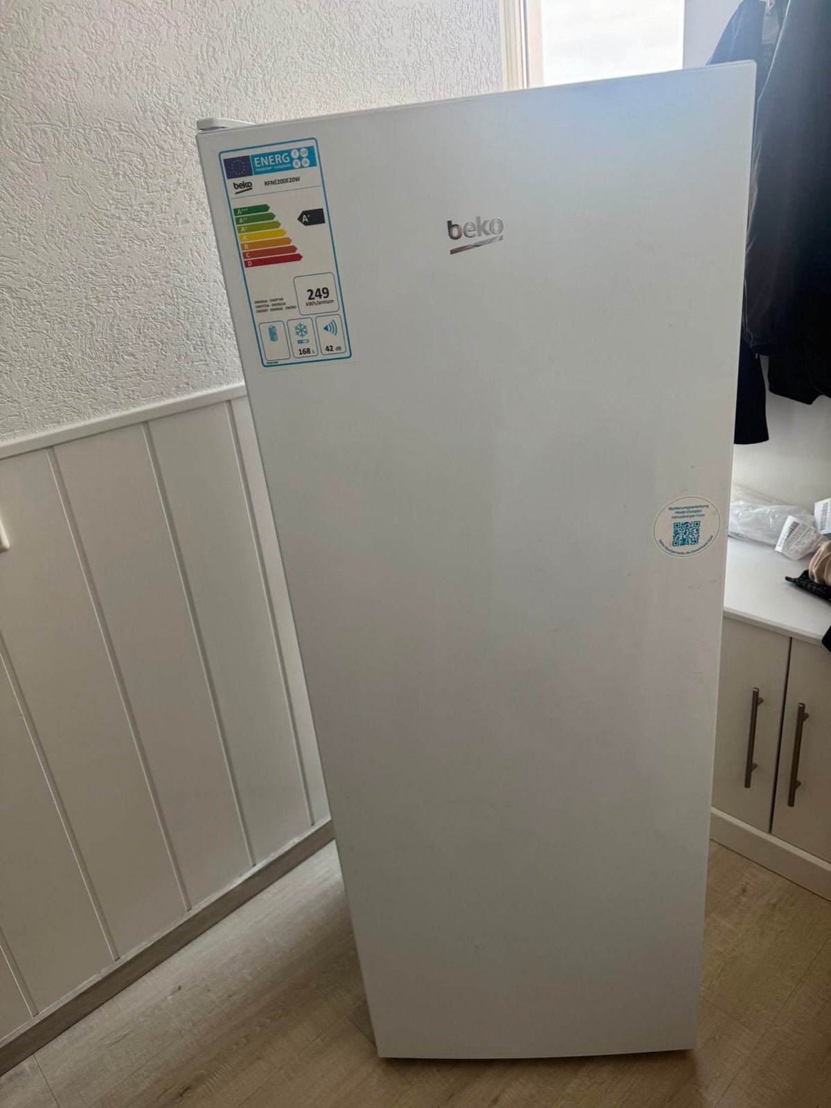 Beko Vrieskast - Energiezuinig en Ruim, Gebruikt, 120 tot 140 cm, Minder dan 60 cm, Energieklasse A of zuiniger