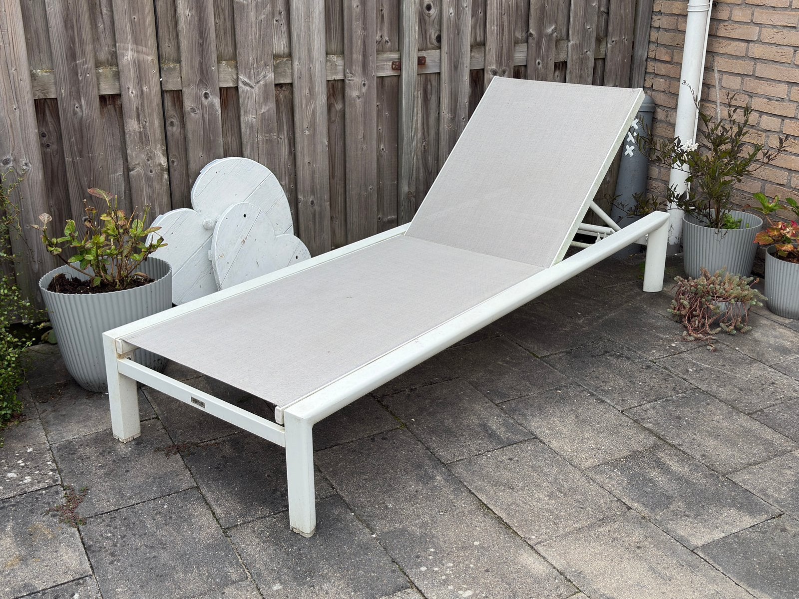 Garden Impressions aluminium ligbed wit 200cm x 75cm, Ophalen, Nieuw, Aluminium