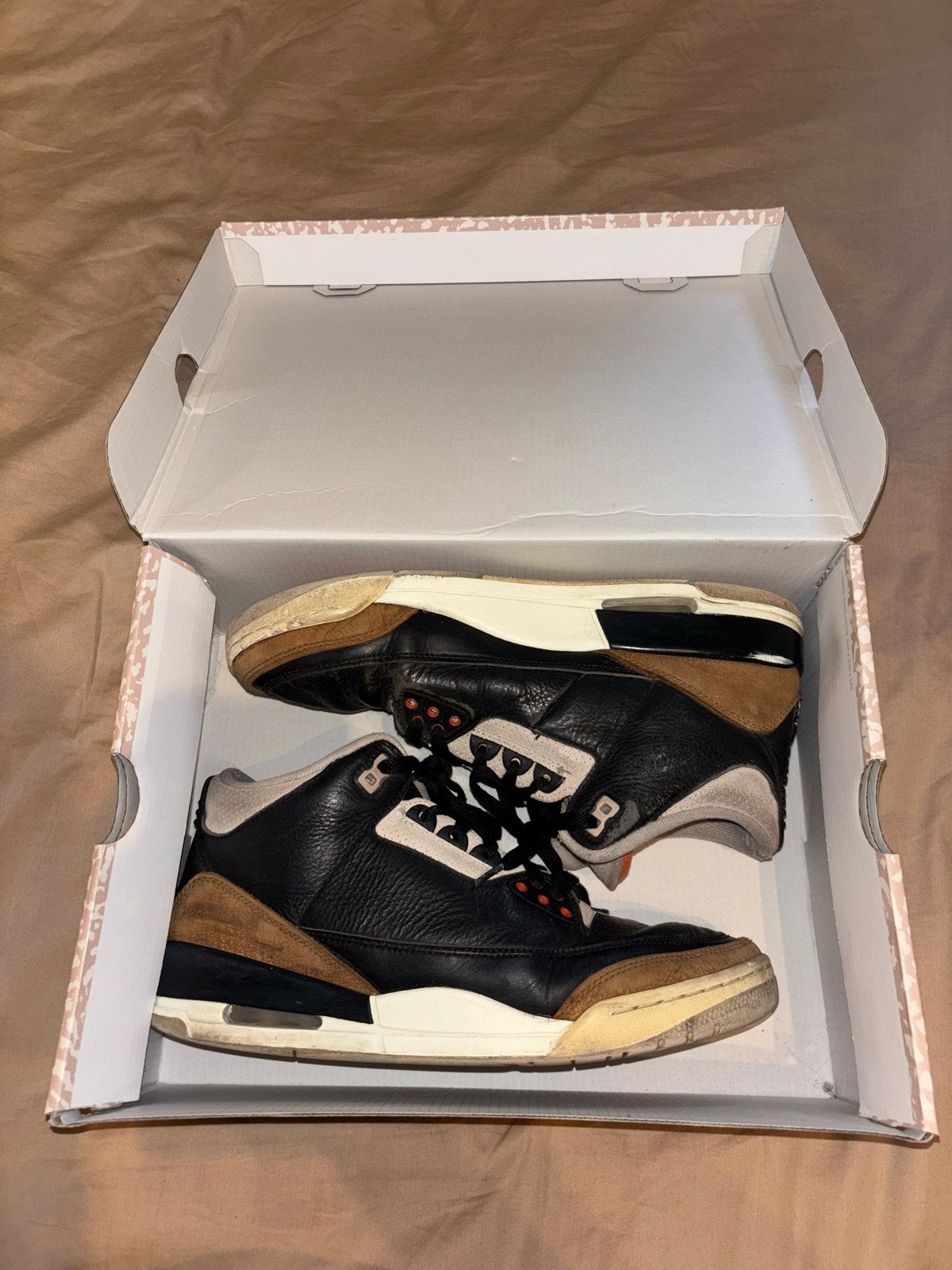 Jordan Air Jordan 3 Retro Desert Elephant, Zwart, Ophalen of Verzenden, Sneakers of Gympen, Gedragen