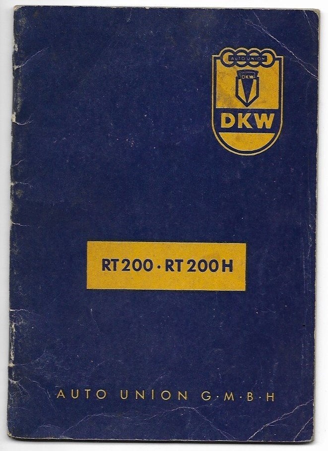 DKW RT200 RT200 H Betriebsanleitung 1957 (5956z), Motoren, Verzenden, Overige merken