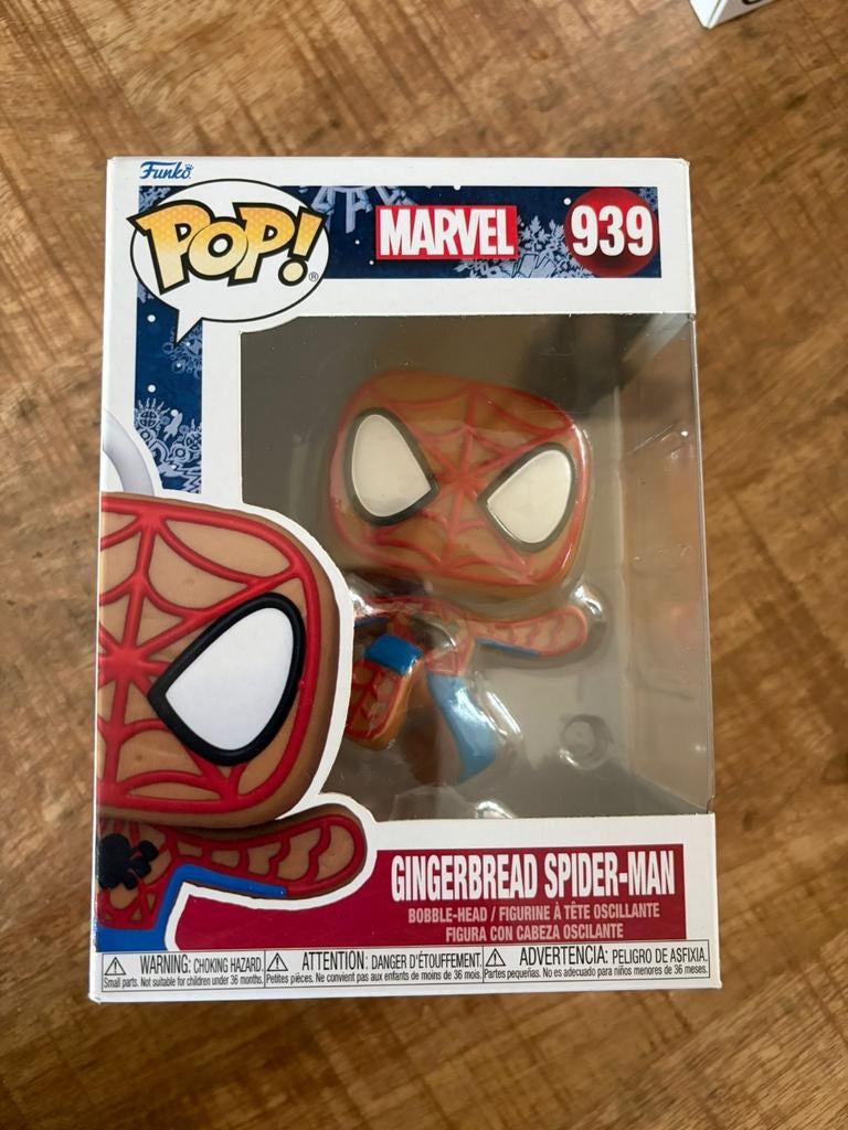 Funko Pop! Marvel Gingerbread Spider-Man #939, Ophalen of Verzenden, Nieuw