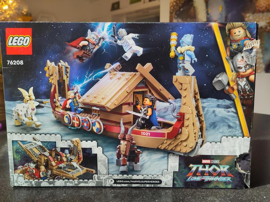 Lego geiten schip 76208 (Thor), Marvel, Lego, Ophalen of Verzenden, Zo goed als nieuw