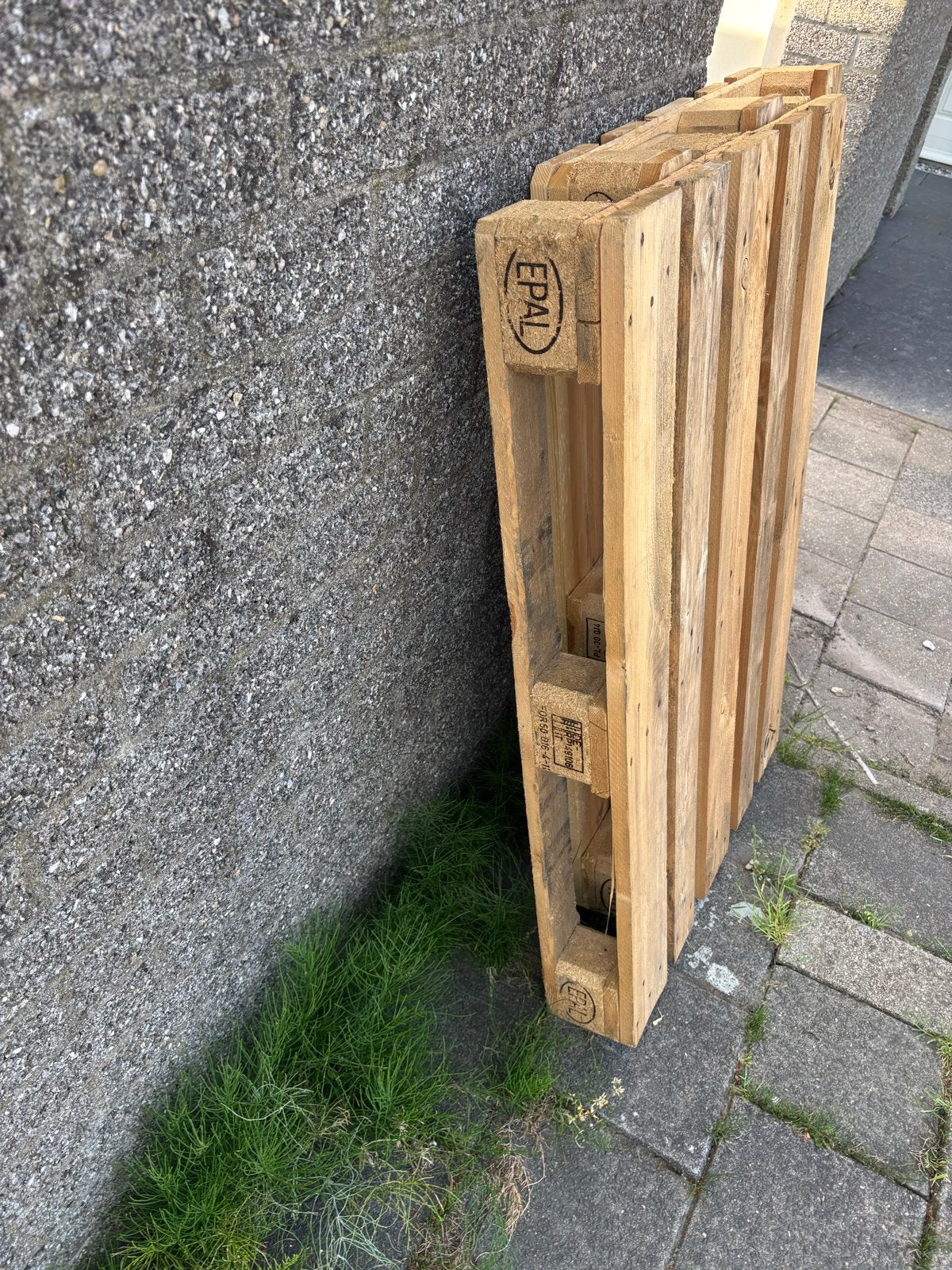 2 Europallets te koop - Afhalen in Hoogvliet, Doe-het-zelf en Verbouw, Platen en Panelen, Ophalen, Gebruikt, Hout, 100 mm of meer