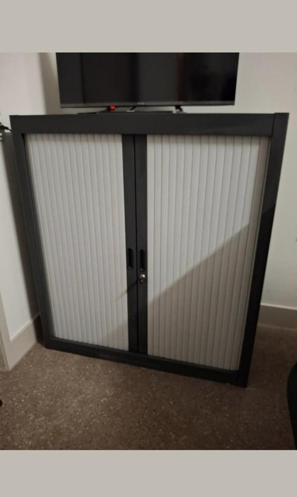 Archiefkast met slot roldeurkast jaloeziedeurkast  grijs, Zo goed als nieuw, Minder dan 100 cm, Modern, Met slot
