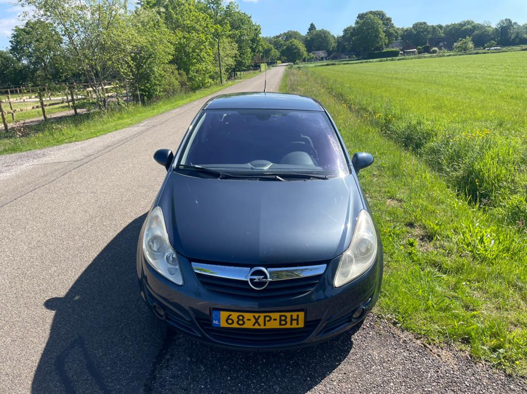 Opel Corsa D 1.4 5DR | nwe distributieketting| Airco|Cruise, Voorwielaandrijving, Zwart, 4 cilinders, Blauw