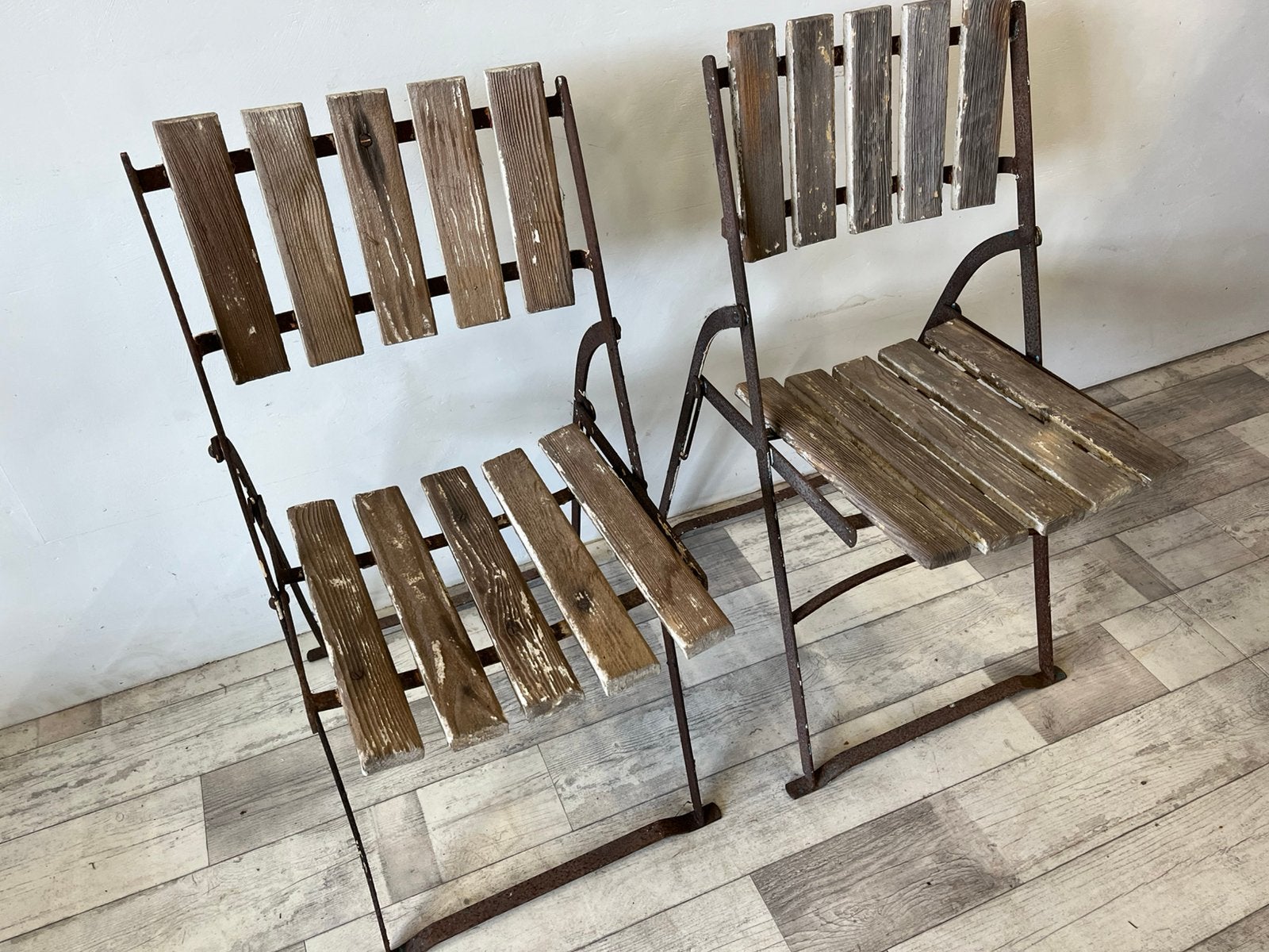 Set Franse terrasstoelen, Tuin en Terras, Tuinstoelen, Ophalen, Gebruikt, Metaal