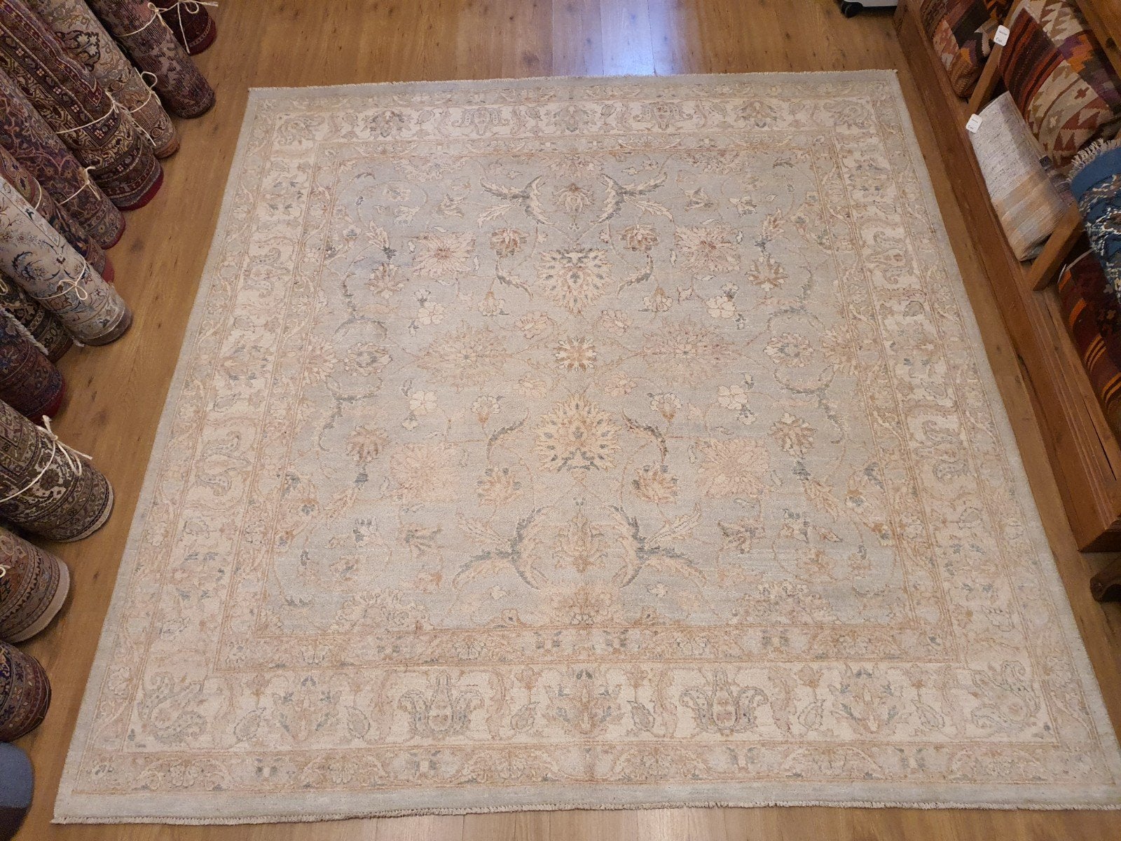 Handgeknoopt oosters tapijt ziegler 251x241, Info@SlatsAntiek.nl, Perzisch, Ophalen of Verzenden, 200 cm of meer