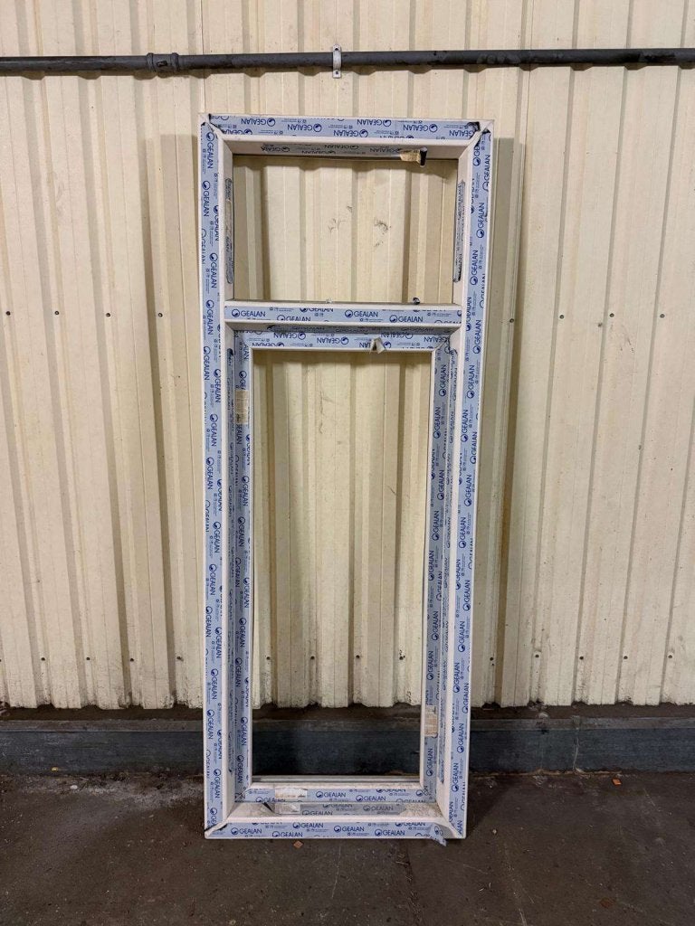 kunststof kozijn Alku creme houtnerf 770x2005, Kunststof, Raamkozijn, Niet ingevuld, Nieuw