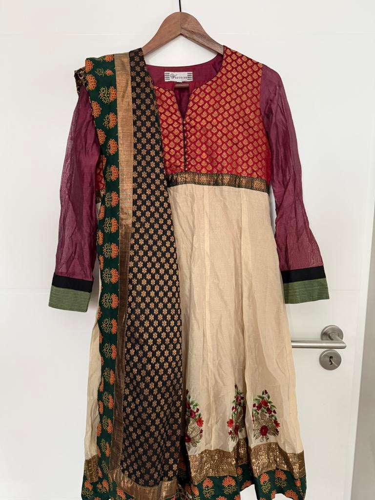 Salwar model Indian, Kleding | Dames, Ophalen of Verzenden, Zo goed als nieuw, Maat 38/40 (M), Carnaval