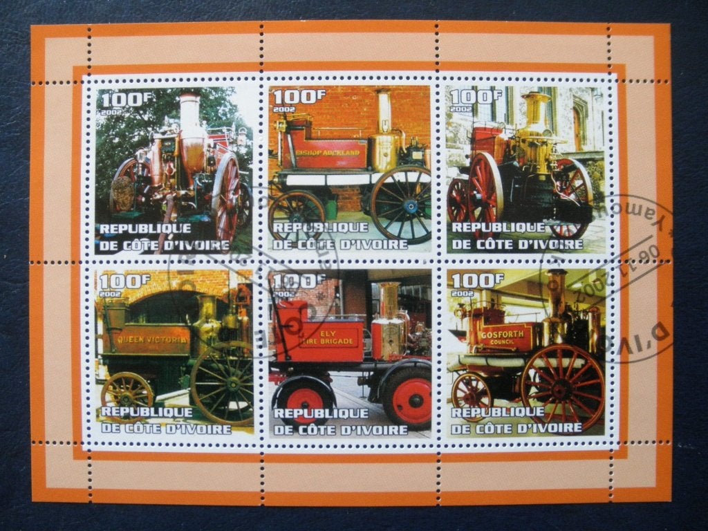 Postzegels auto's Ivoorkust 2002., Ophalen of Verzenden, Gestempeld, Auto's