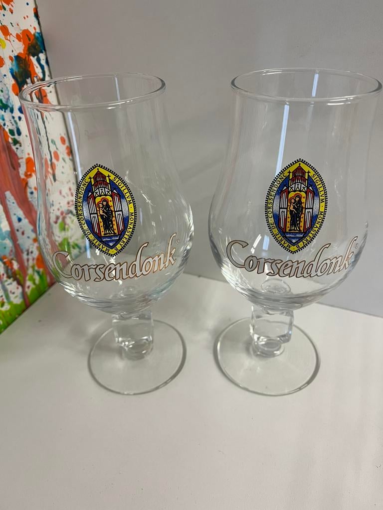 Corsendonk bierglazen set van 2 glazen, Ophalen of Verzenden, Nieuw, Glas of Glazen, Overige merken