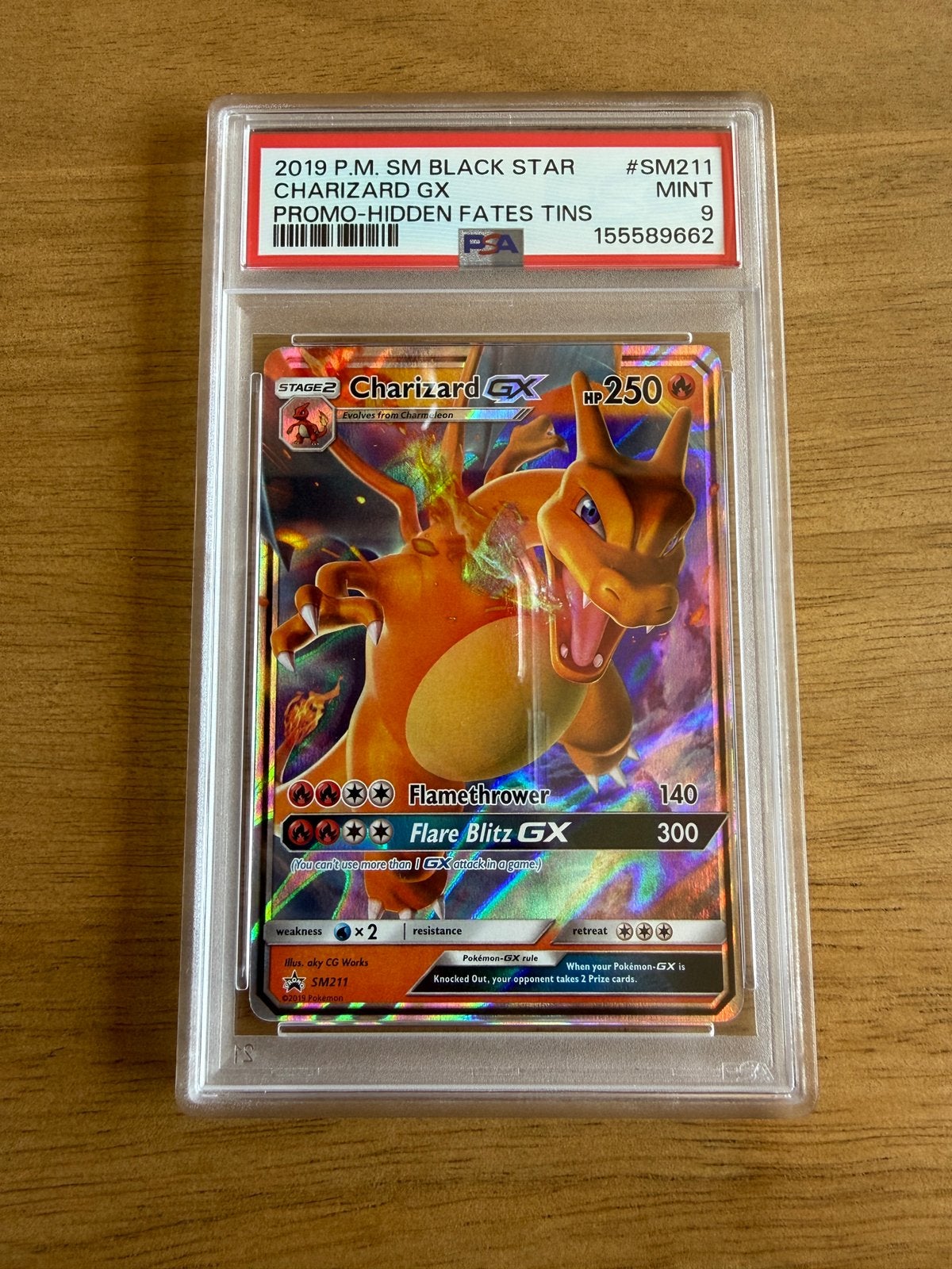 Charizard GX SM211 PSA 9 | Hidden Fates Promo | Pokémon, Ophalen of Verzenden