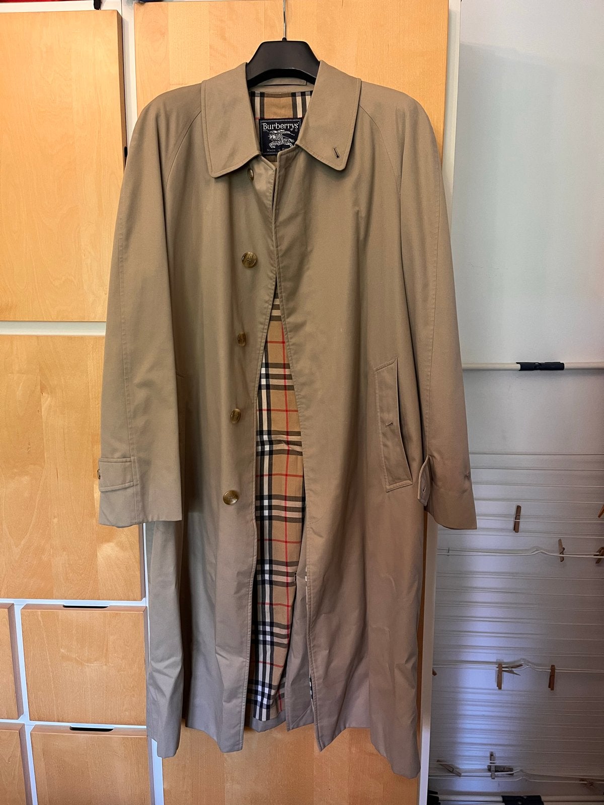 Burberry's Vintage Trenchcoat - Beige, Maat L, Ophalen of Verzenden, Zo goed als nieuw, Maat 52/54 (L), Beige
