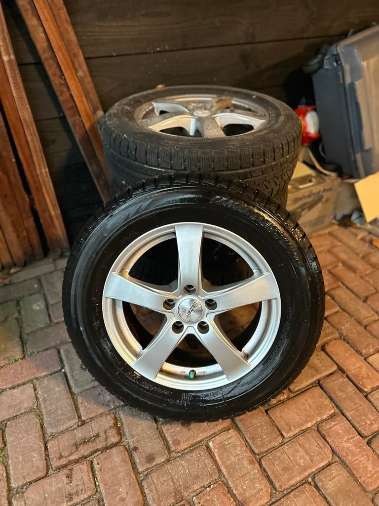 Winterbanden op lichtmetalen velgen - Ford S-Max (7mm profie, Auto-onderdelen, Banden en Velgen, 16 inch, Banden en Velgen, Gebruikt