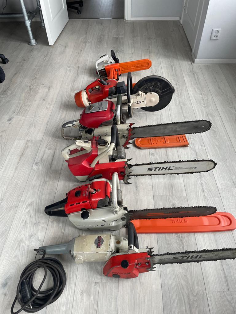 Diverse Stihl Kettingzagen en Zaagmachines - Verzameling, Ophalen, 70 mm of meer, Kettingzaag, Zo goed als nieuw