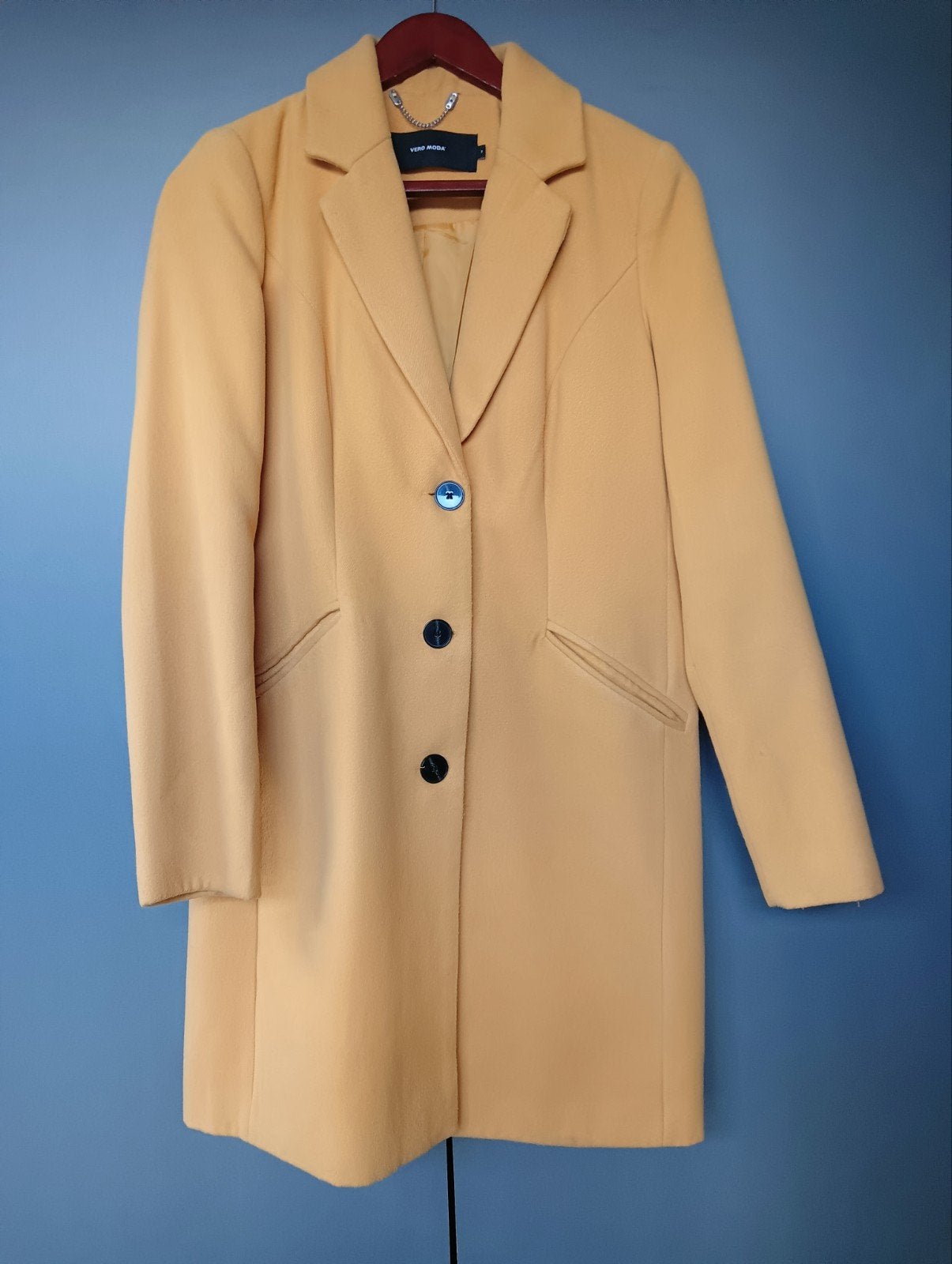 Mosterd gele winterjas mt S van Vero Moda, Vero Moda, Geel, Ophalen of Verzenden, Maat 36 (S)