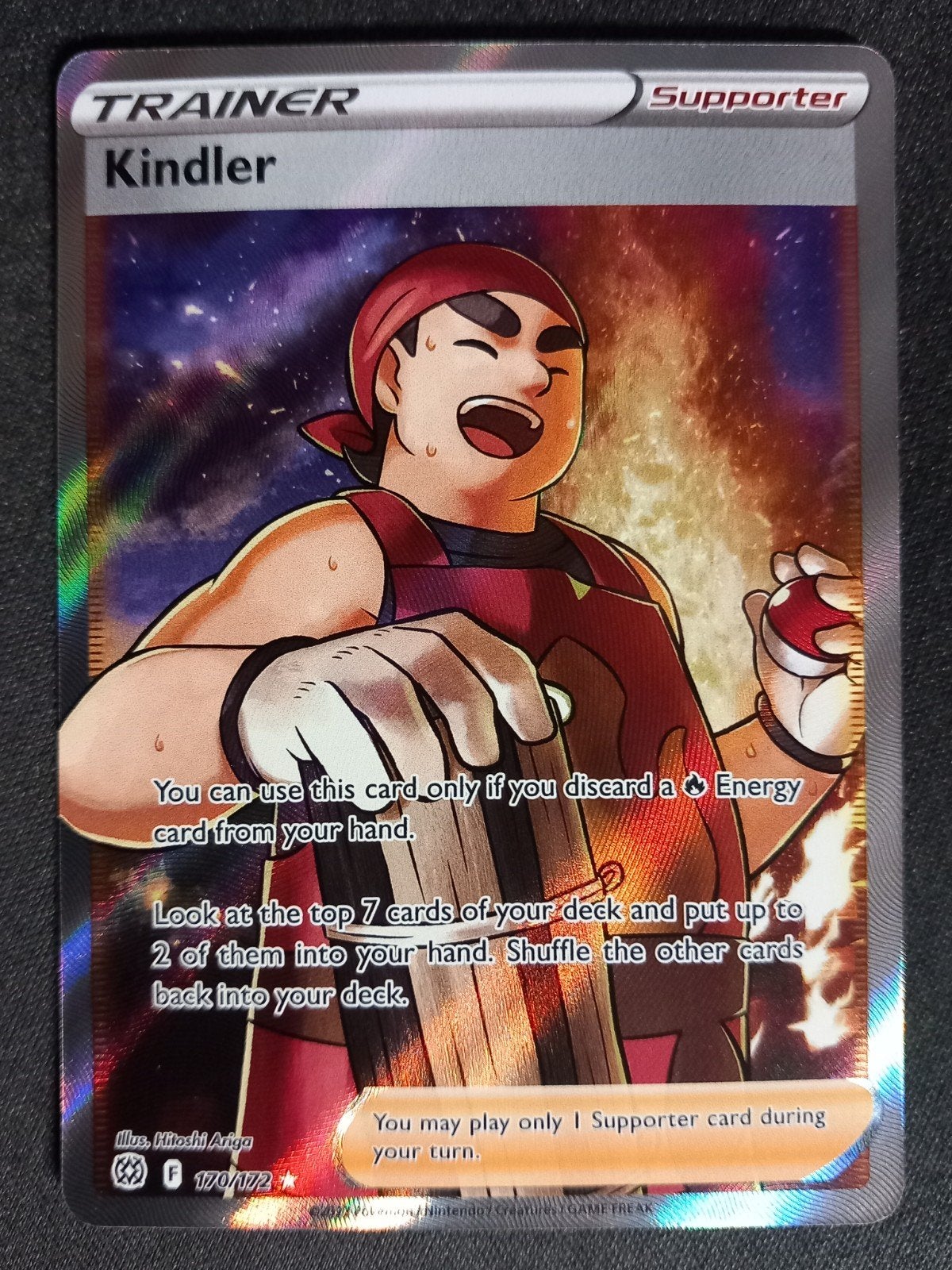 Pokemon Kindler 170/172 Brilliant Stars Full Art NM, Verzenden, Zo goed als nieuw, Losse kaart, Foil